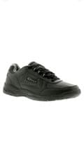 Image of Mens Gola Belmont Wide Fit Black Leather Lace up Trainers UK Size 8 - Fast Ship