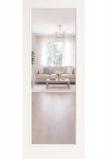 Image of Wickes White Primed 1 Panel Smooth Moulded Clear Glazed Internal Solid Door