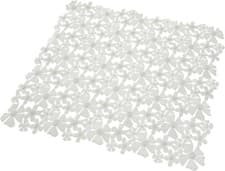 Image of bluecanyon Petal Pattern Shower Mat Colour White Slip Resistant 45cm Square
