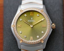 Image of Ebel Sport Classic Sunburst With Roman Index With Diamonds Women Watch