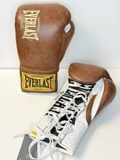 Image of Everlast 1910 Fight Gloves – Brown/White – Size 10oz – NEW