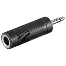 Image of Jack 3.5mm Plug 3-Pin, Stereo > Jack 6.35mm Socket 3-Pin, Stereo Pair