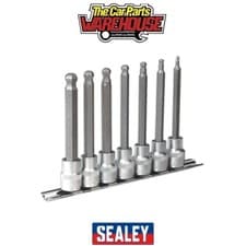 Image of Sealey AK6212 Premier Ball-End Hex Socket Bit Set 3/8"Sq Drive 7pc