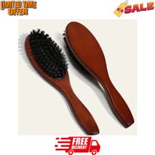 Image of Boar Bristle Hair Brush, 100% Soft Natural Bristles for Thin and Fine Hair, Hai