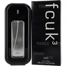 Image of FCUK 3 HIM 100ML EDT SPRAY | NEW & SEALED | FREE P&P | UK