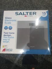 Image of Salter 9206 SVSV3R Glass Electronic Bathroom Scale - Silver