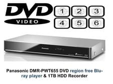 Image of Panasonic DMR-PWT655 4K 3D WiF 1TB HDD F-View Recorder DVD MR 1-6 Blu-ray player