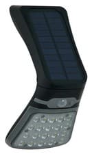 Image of Outdoor Light Black Blackhall LED Solar Wall IP44 3.5w Photocell & PIR Zink