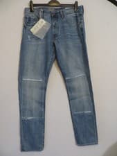 Image of G STAR 3301 TAPERED  MEDIUM AGED RESTORE 73 DENIM JEANS SIZE 33 X 32 NEW