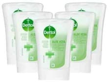 Image of Dettol No Touch Hand Wash System Refill Aloe Vera 5 x 250 ml