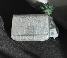 Image of Armani Exchange Silver Crossbody Bag Brand New
