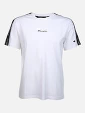 Image of Champion Men's White T-shirt short sleeve with GALON stripes, cotton jersey BNWT