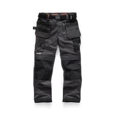Image of Scruffs ProFlex Holster Work Trousers Graphite- Sizes 28-40" Hammer Cordura