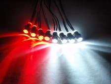 Image of RC LED Light Kit, 4 White 4 Red 5mm for HPI Savage Flux slash hobao Arrma w/9v