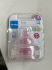 Image of MAM Extra-Slow Flow Teats, Size 0, Skin-Soft Silicone for Newborns