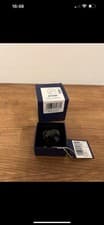 Image of Swarovski Nirvana cocktail ring jet black size 52