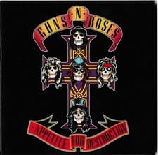 Image of Guns N' Roses Appetite for Destruction 75mm x 75mm steel fridge magnet