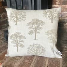 Image of 851. Handmade 100% Cotton Cushion Cover BROWN TREES.Various sizes