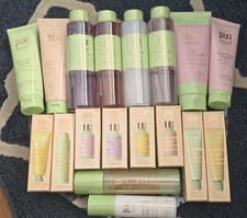 Image of PIXI Skincare & Bodycare Set. Glow Tonic, Glow Mud, Retinol Tonic, Rose Cleanser