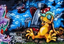 Image of GRAFFITI Wall Art Wall Mural Wallpaper fit with standard paste