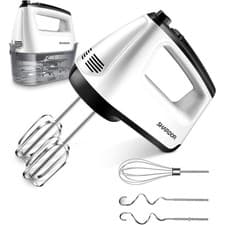 Image of SHARDOR 400W Electric Hand Mixer – 6 Speed Whisk with Turbo & Storage Case