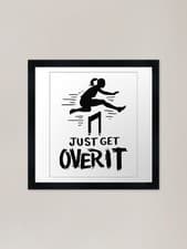 Image of Track and Field - Just Get Over It Framed Wall Art Poster Canvas Print Picture