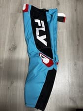 Image of Fly Racing 2025 F-16 MX Pants Cyan Black White Motocross Off-Road Racing