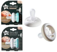 Image of Tommee Tippee Closer To Nature Breast Like Soothers Pack of 2 | Orthodontic BPA 