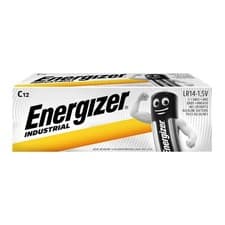 Image of ENERGIZER C SIZE BATTERIES 1.5V INDUSTRIAL ALKALINE MN1400 LR14 12 PACK