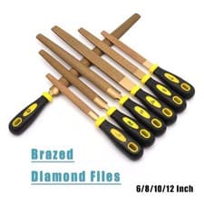 Image of 6/8/10/12 Inch Half-Round / Flat Brazed Diamond Files For Grinding Polishing
