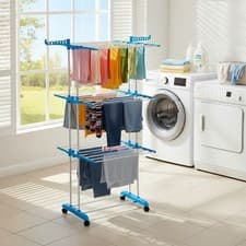 Image of 4 Tier Foldable Clothes Airer Rack Dryer Laundry Dry Rail Hanger Indoor Outdoor