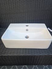 Image of Semi Recessed Furniture Bathroom Basin White 445mm x 300mm x 130mm NEW