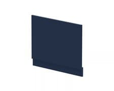 Image of 700mm Edge/Power Straight End Bath Panel & Plinth - Matt Midnight Blue