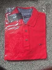 Image of Tommy Hilfiger Men's Polo Shirt Red Brand New With Tags Size XXL