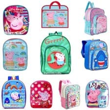 Image of Kids Child Girls Boys  Pig George Backpack School Lunch Rucksack PE Bag