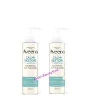 Image of X2 Aveeno Calm + Restore Nourishing Oat Cleanser For Sensitive Skin 200ml New