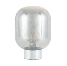 Image of Pacific Lighting Caserta Smoke Glass Ball and Chrome Table Lamp