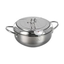 Image of Premium Stainless Steel Deep Fryer with Removable Rack and Thermometer 3 2L