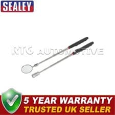 Image of Sealey Siegen Telescopic Magnetic LED Pick-Up Tool & Inspection Mirror Set 2pc