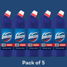 Image of Domestos original thick bleach 750ml disinfectant cleaner kills bacteria
