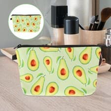 Image of Adorable Avocado Pattern Makeup Bag Multi-function Storage Bag Patterned Wash