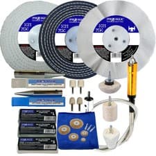 Image of Bench Grinder Steel & Stainless Steel Metal Polishing Kit 8" x 1" 23pc Pro-Max