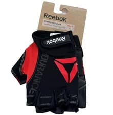 Image of Reebok Strength Training Weightlifting Gloves Black Red Mens Size Medium New 
