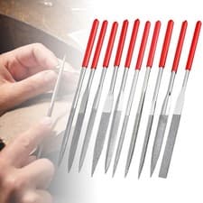 Image of Diamond Needle File Set 10 Piece Precision Files For Wood Glass Stone Craft