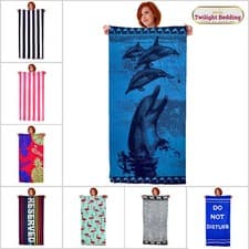 Image of Extra Large 100% Cotton Pool & Beach Towel Bath Sheet Quick Dry Bathroom Towels