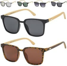 Image of MENS DESIGNER WOOD SUNGLASSES CLASSIC WOODEN BAMBOO UNISEX WOMENS LADIES UV400