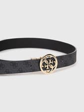 Image of GUESS Nolana 4G Logo Reversible Belt Black Gold Size L NEW
