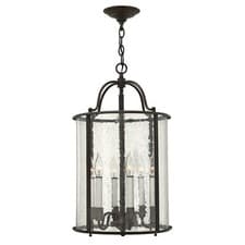 Image of 6 Bulb Ceiling Pendant Light Fitting Olde Bronze LED E14 60W Bulb