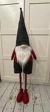 Image of Large Christmas Red / Grey Gonk Gnome with Telescopic / Extendable Legs 120cm