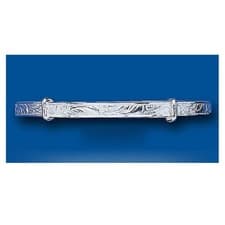 Image of Silver Bangle Solid Silver Adjustable Sterling Silver Ladies Engraved Design